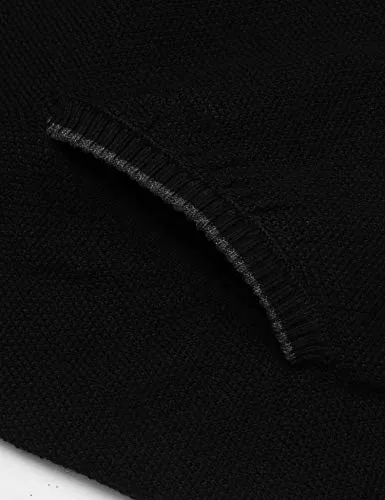 COOFANDY Men's Full Zip Cardigan Sweater Slim Fit Zip Up Cotton Knitted Sweater with Pockets (XX-Large, Black.)