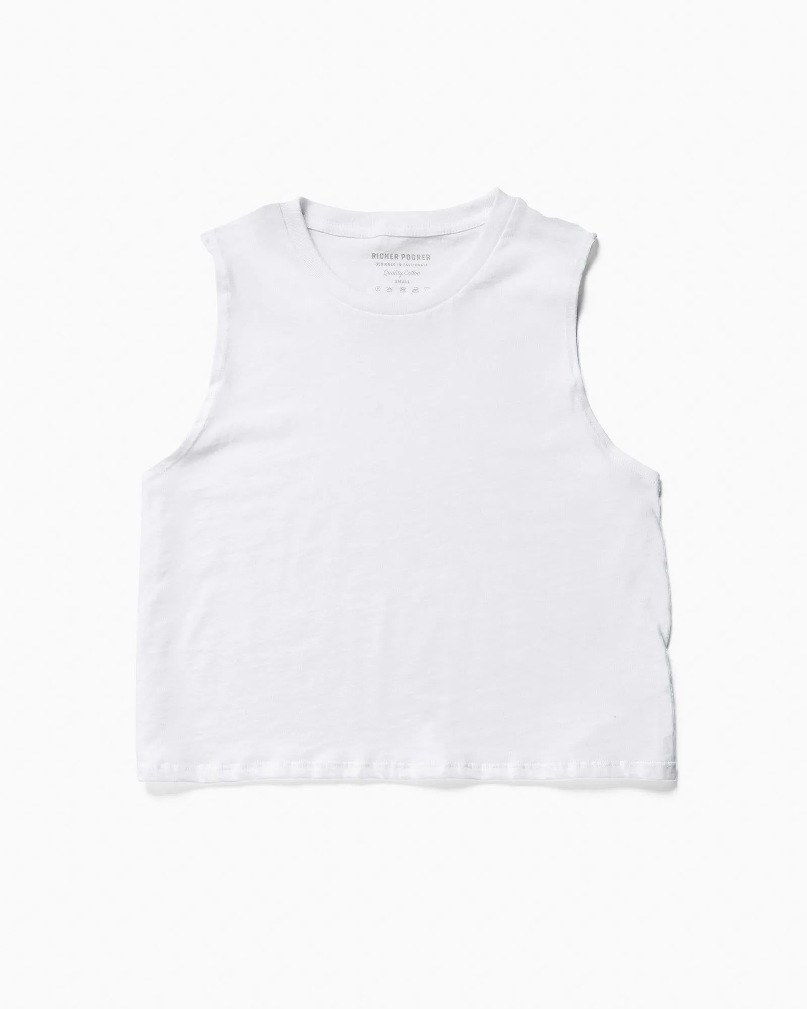 Cropped Muscle Tank (White)
