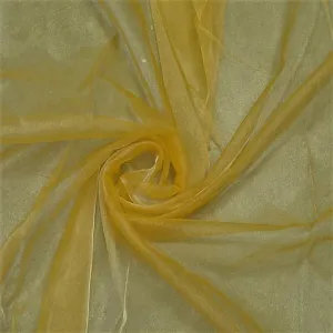 Dark Gold 60"Wide 100% Polyester Soft Light Weight, Sheer Crystal Organza Fabric Sold By The Yard
