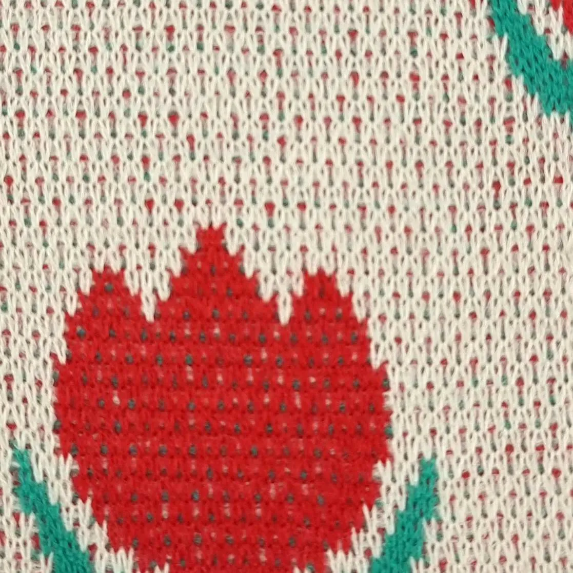 Floral Jacquard Acrylic Knit Fabric - FAB1517