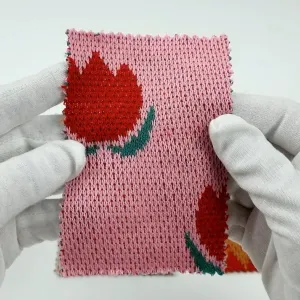 Floral Jacquard Acrylic Knit Fabric - FAB1517