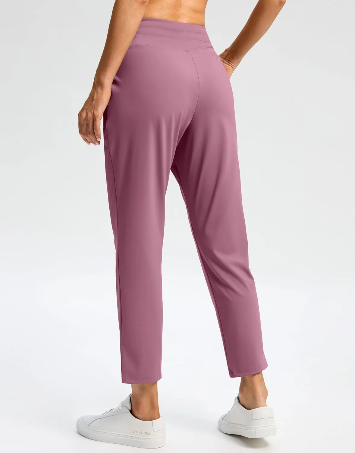 G Gradual Women's Pants High Waisted Drawstring Ankle Pants 2 Pockets 7/8 Sweatpants for Golf Travel Athletic Casual
