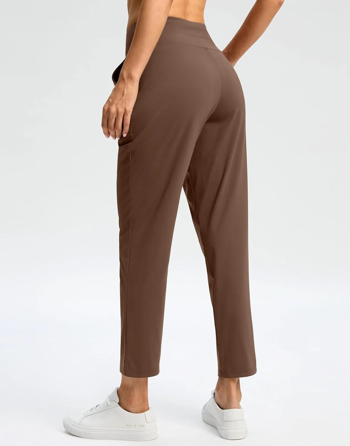 G Gradual Women's Pants High Waisted Drawstring Ankle Pants 2 Pockets 7/8 Sweatpants for Golf Travel Athletic Casual