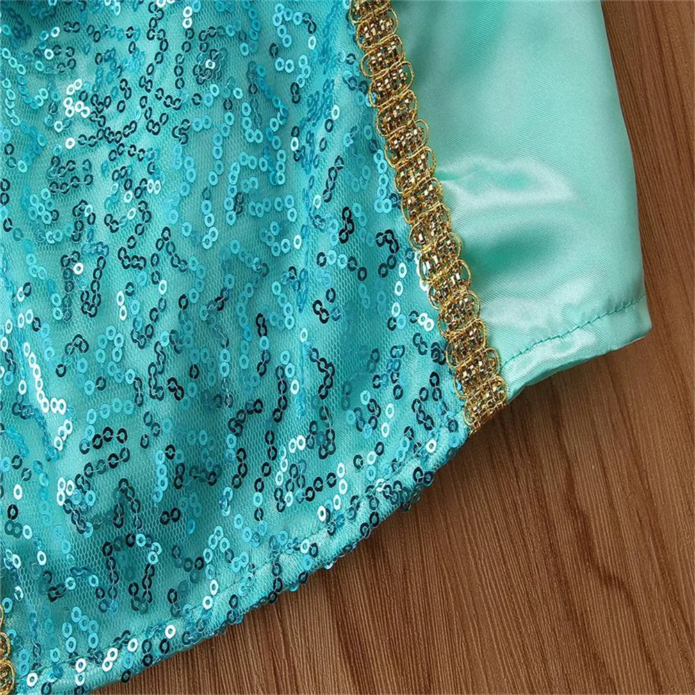Girls Fancy Sapphire Sleeveless Performance Top & Pants Girl Boutique Clothing Wholesale