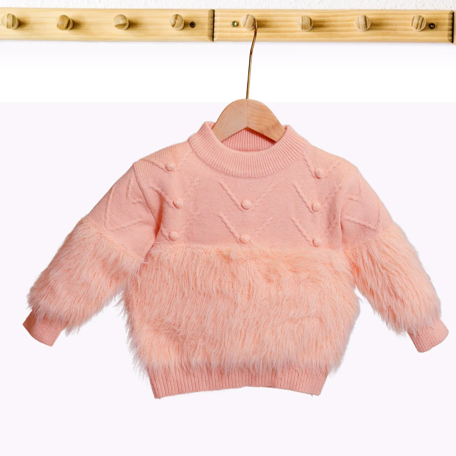 Girls Fur Elegance Sweater
