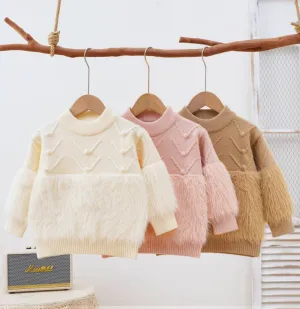 Girls Fur Elegance Sweater