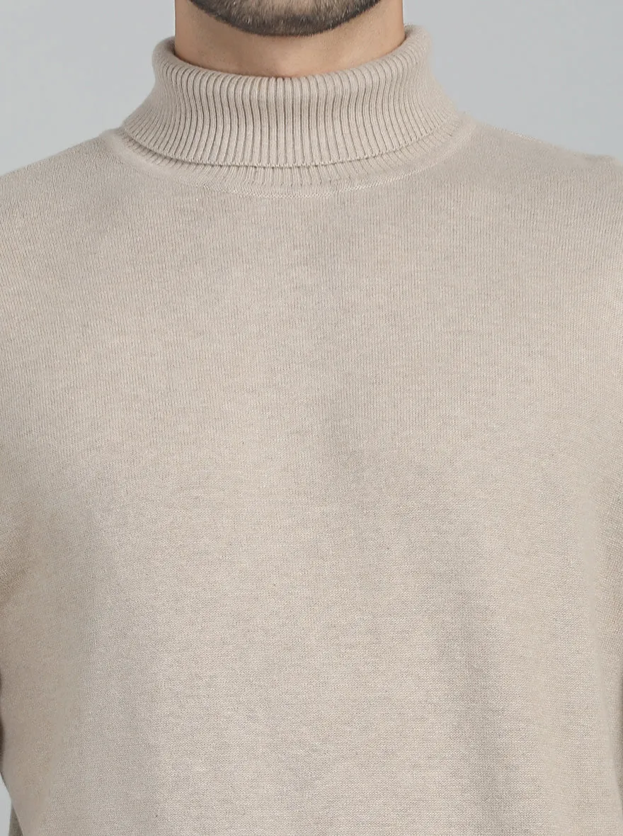 Grey Solid Slim Fit Winter T-Shirt | JadeBlue