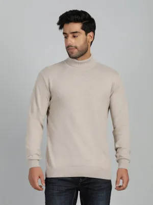 Grey Solid Slim Fit Winter T-Shirt | JadeBlue