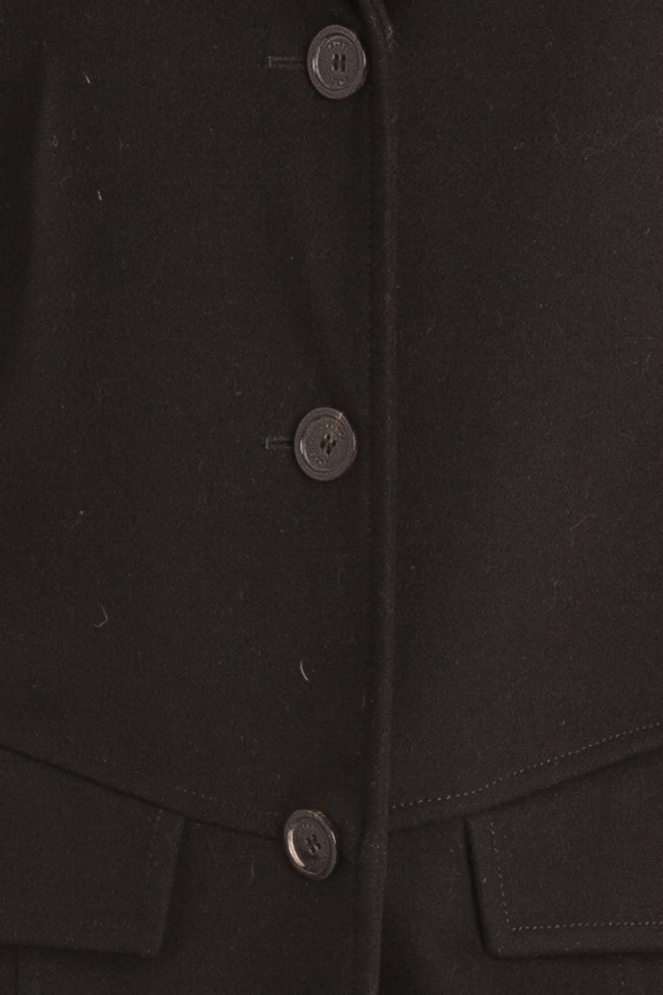 Gucci - Black Long Sleeve Button Up Coat  - IT 38
