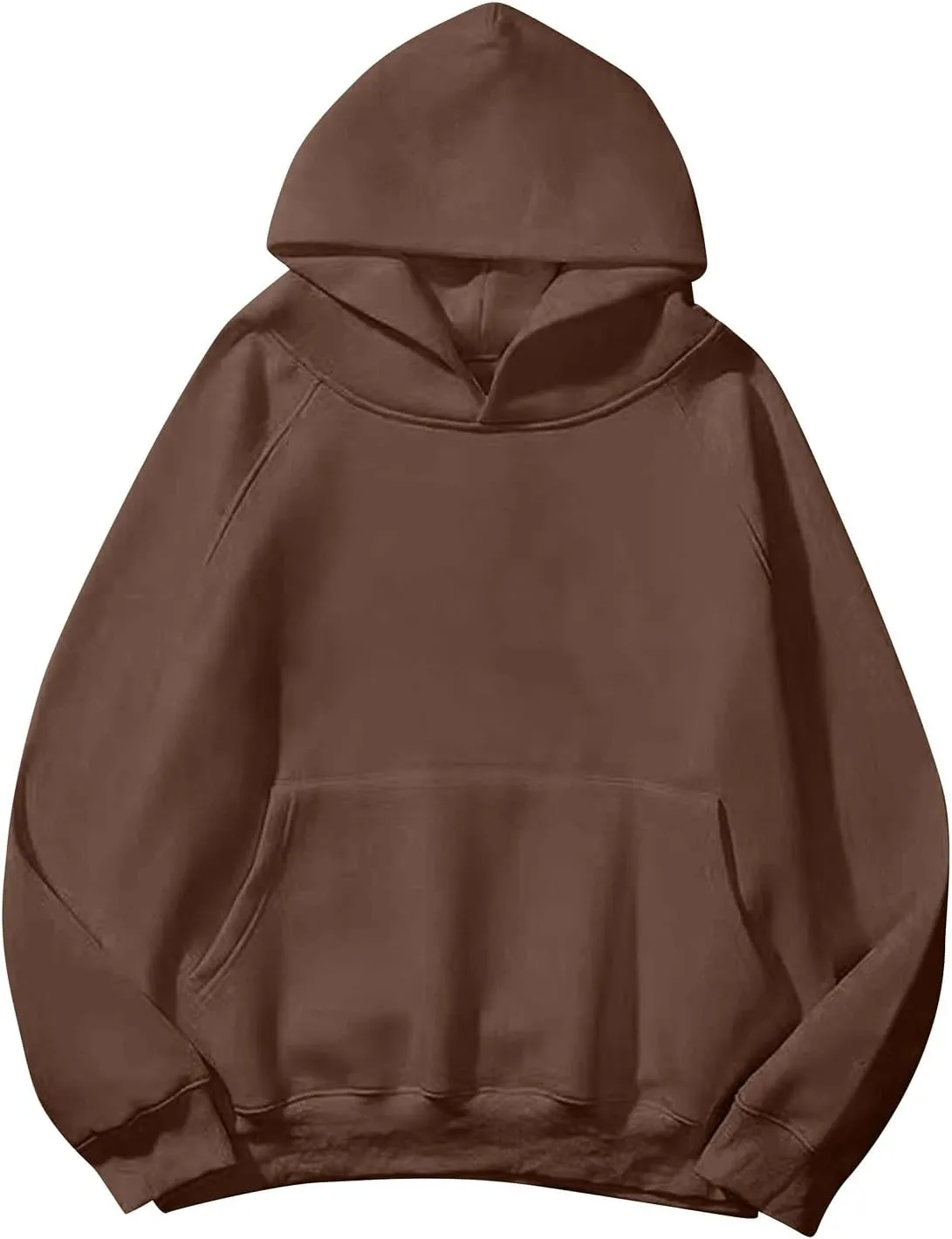 Hoodies for Women Oversized Fleece Long Sleeve Basic Sweatshirts Pullover Sweatershirt Fall Outfits with Pocket