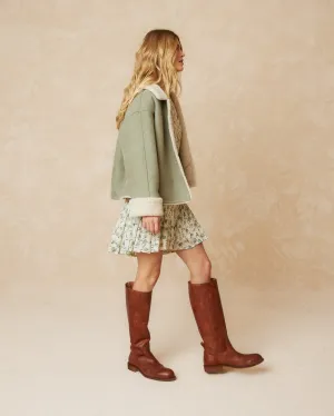 Indi & Cold Biker Shearling Jacket/ Agua