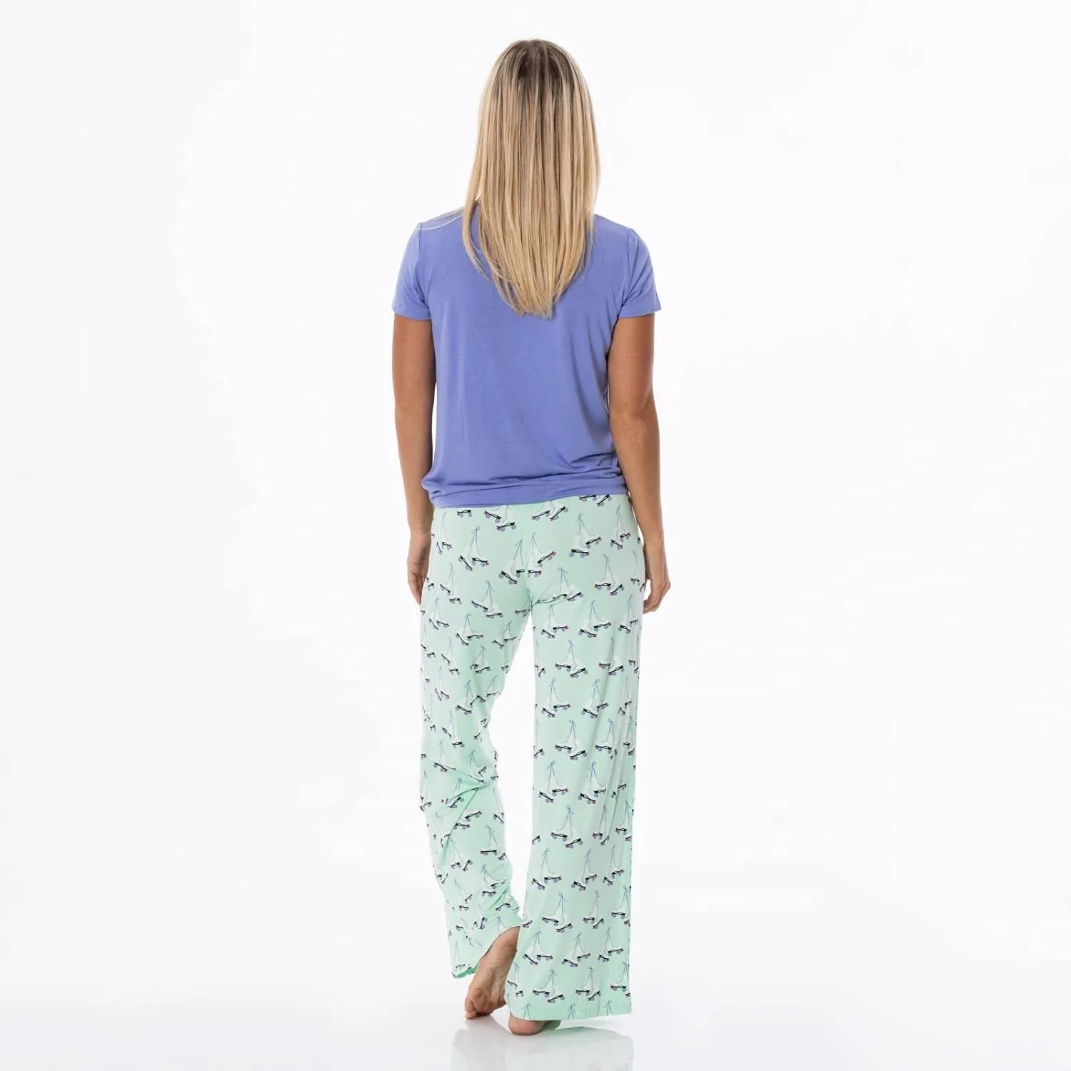 KICKEE Womens Print Lounge Pants, Extra Soft Viscose from Bamboo, Comfortable Loungewear for Women