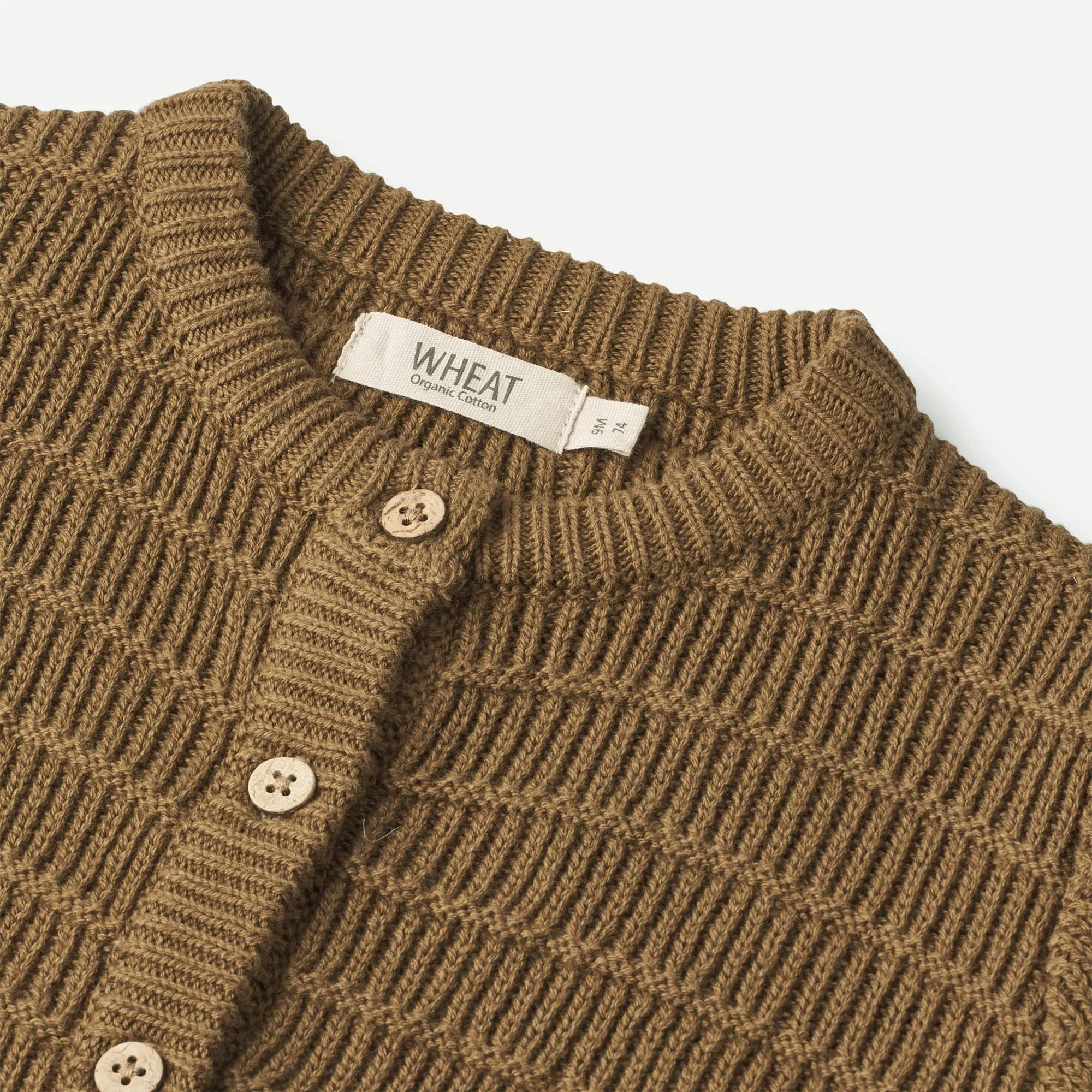 Knit Cardigan Villy | Baby - green bark