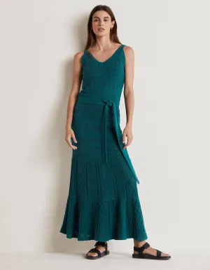 Knitted Lace Maxi Dress-Chesapeake Bay