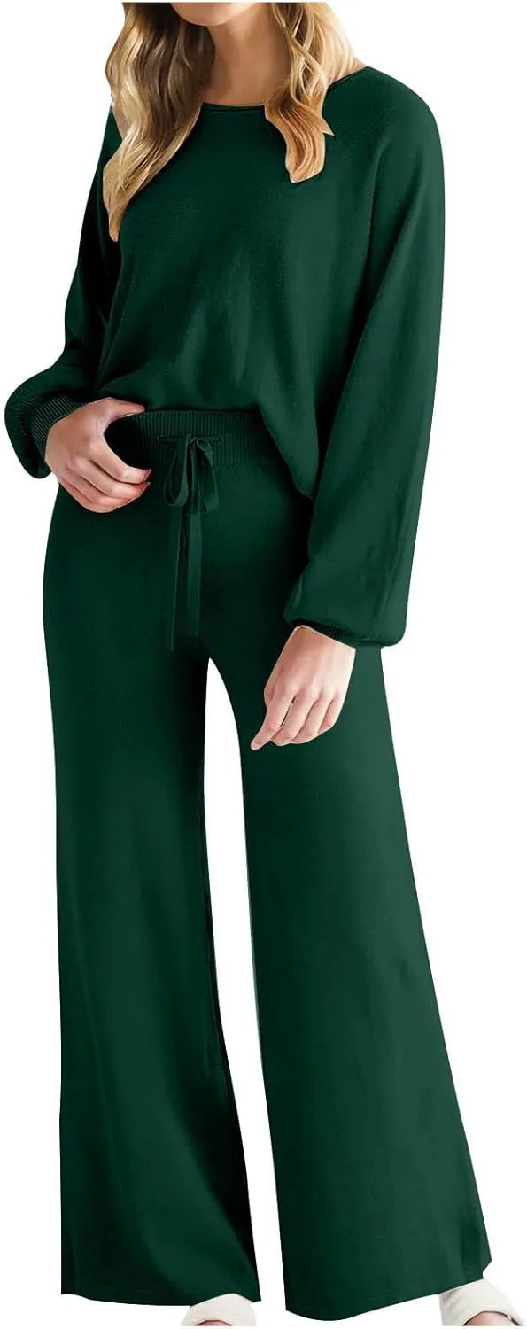 Lastesso Ladies Loungewear Sets Fuzzy Outfits Sets 2 Piece Loose Fit Solid Lounge Wear Comfortable Spring Life Homewear