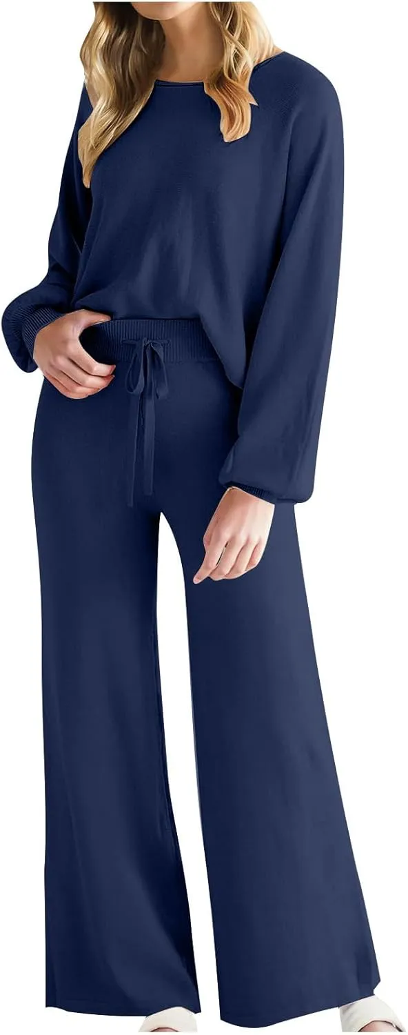 Lastesso Ladies Loungewear Sets Fuzzy Outfits Sets 2 Piece Loose Fit Solid Lounge Wear Comfortable Spring Life Homewear