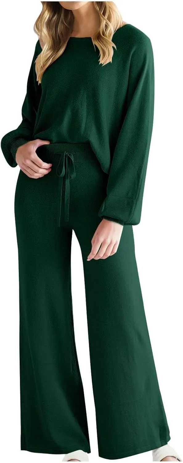 Lastesso Ladies Loungewear Sets Fuzzy Outfits Sets 2 Piece Loose Fit Solid Lounge Wear Comfortable Spring Life Homewear