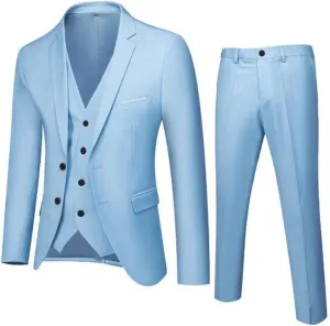 LCMTWX Men Suit 2024 3 Suit Business Wedding Party Jacket Vest & Pants Coat Mens 3 Piece Suit Dress Pants for Men Slim Fit