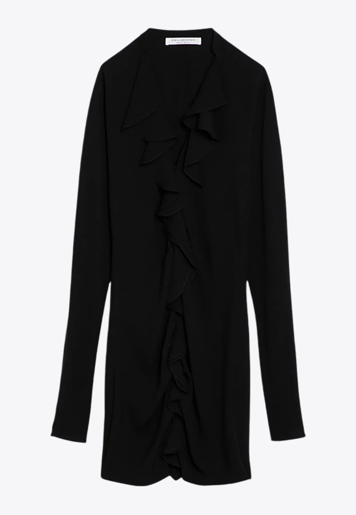 Light Crepe Ruffled Mini Dress