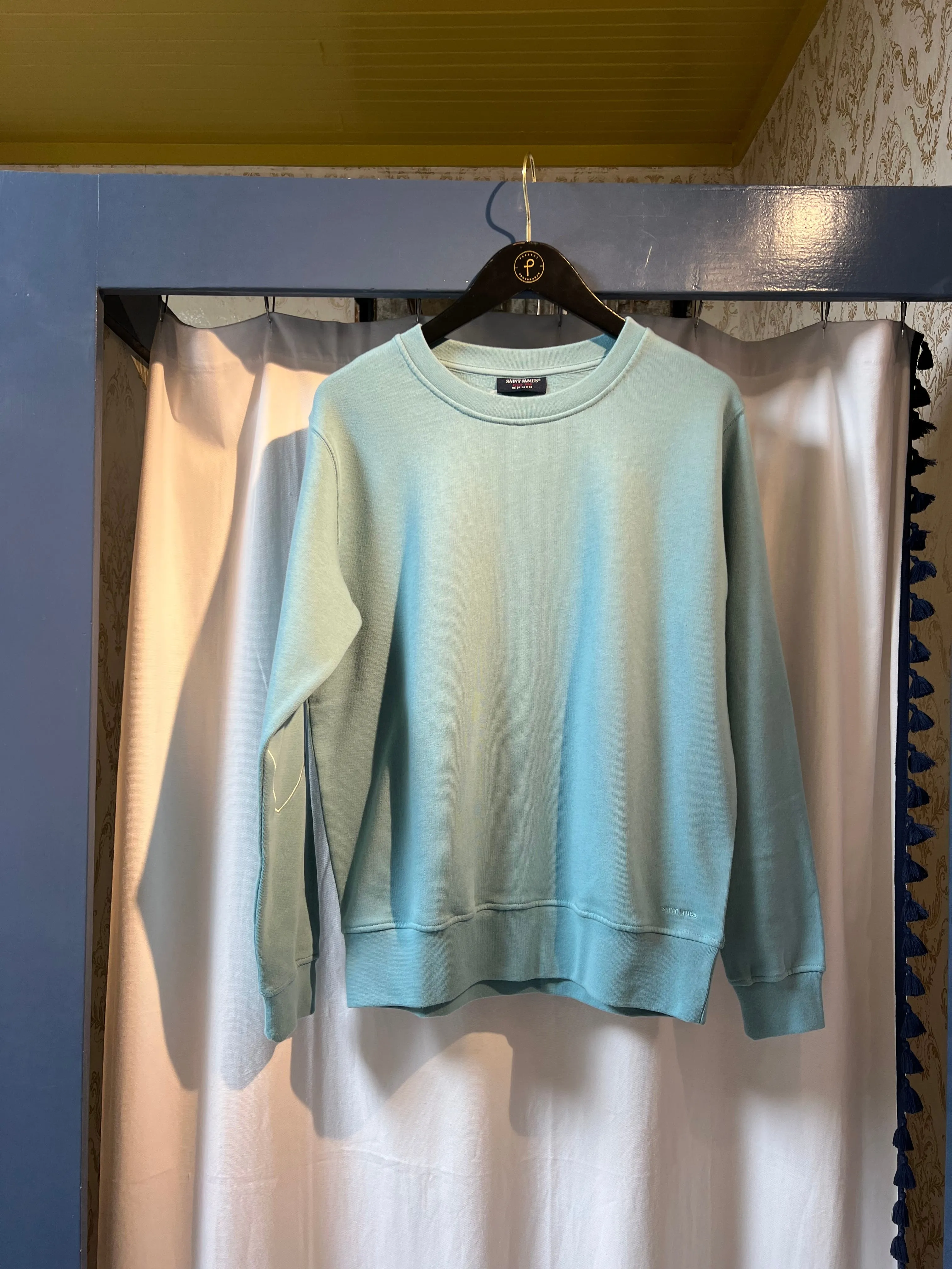 Lola Sweatshirt in Jade with Stitched Heart by Saint James