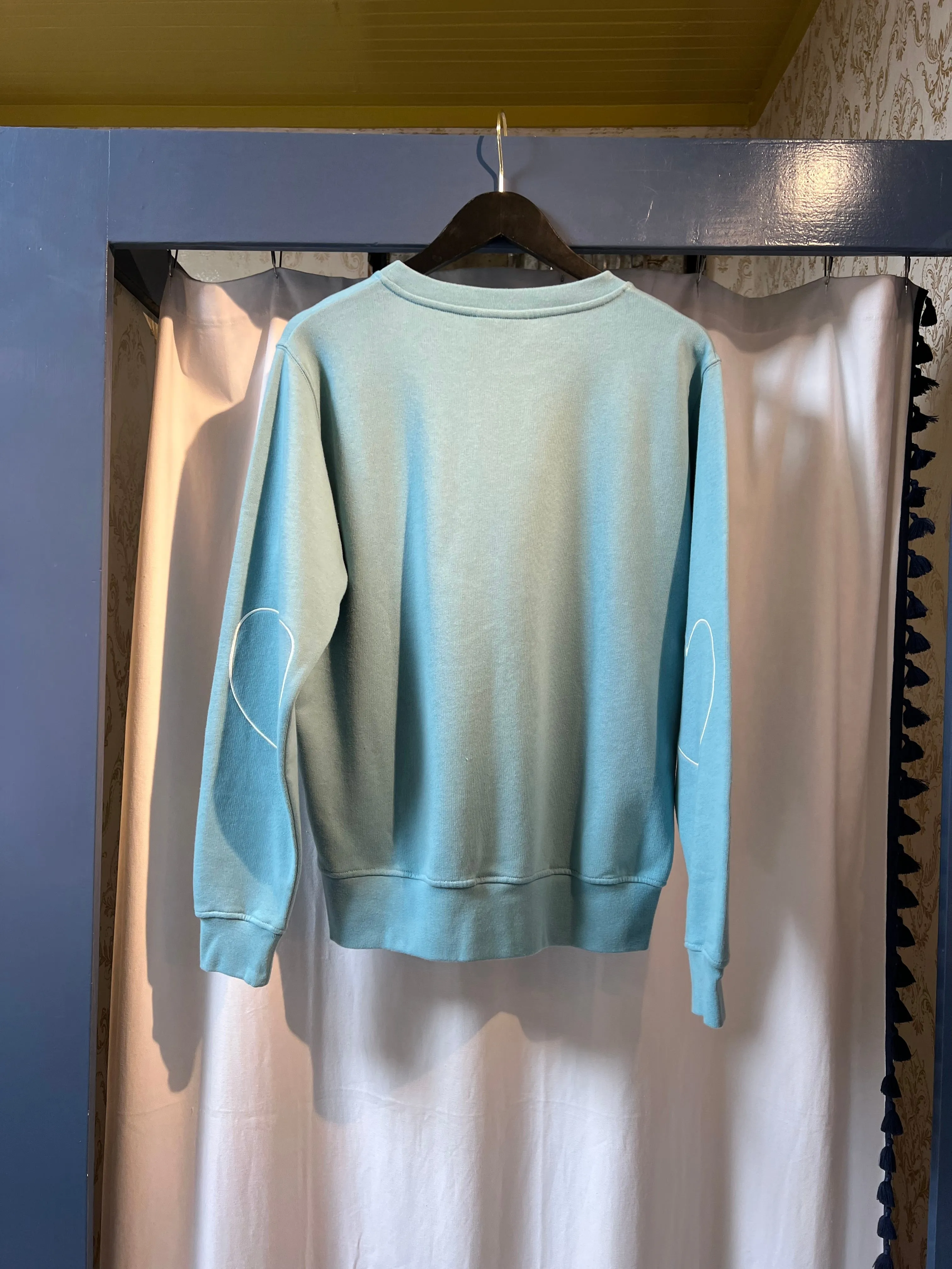 Lola Sweatshirt in Jade with Stitched Heart by Saint James