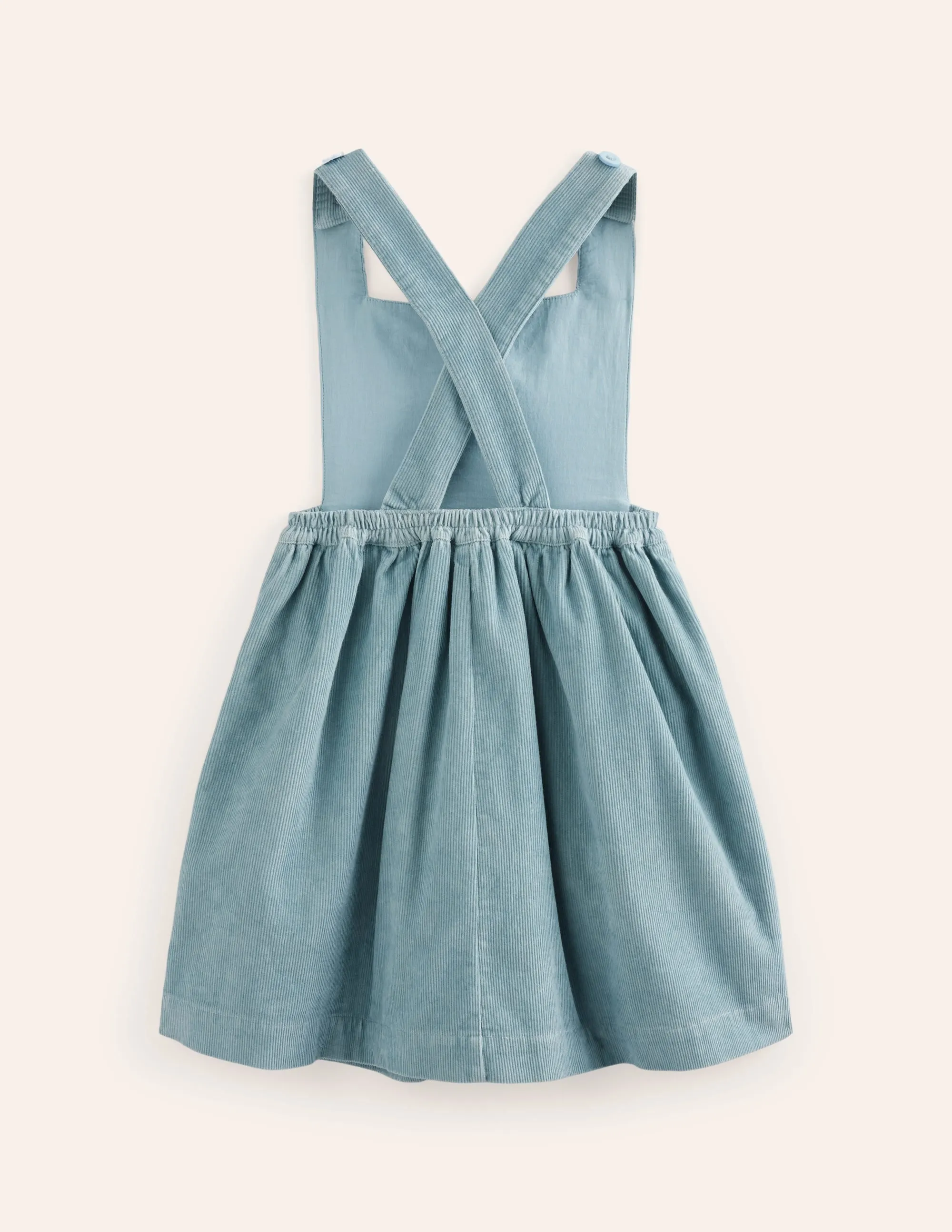 Lucilla Pinafore Dress-Vintage Blue Bunnies