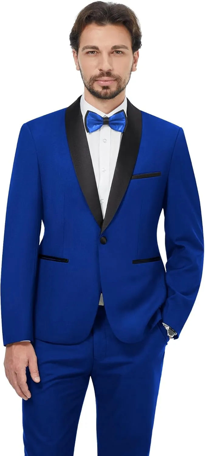 MAGE MALE Mens Tuxedo Jacket Shawl Lapel Suit Jacket Slim Fit Blazer Jacket for Dinner,Prom,Wedding