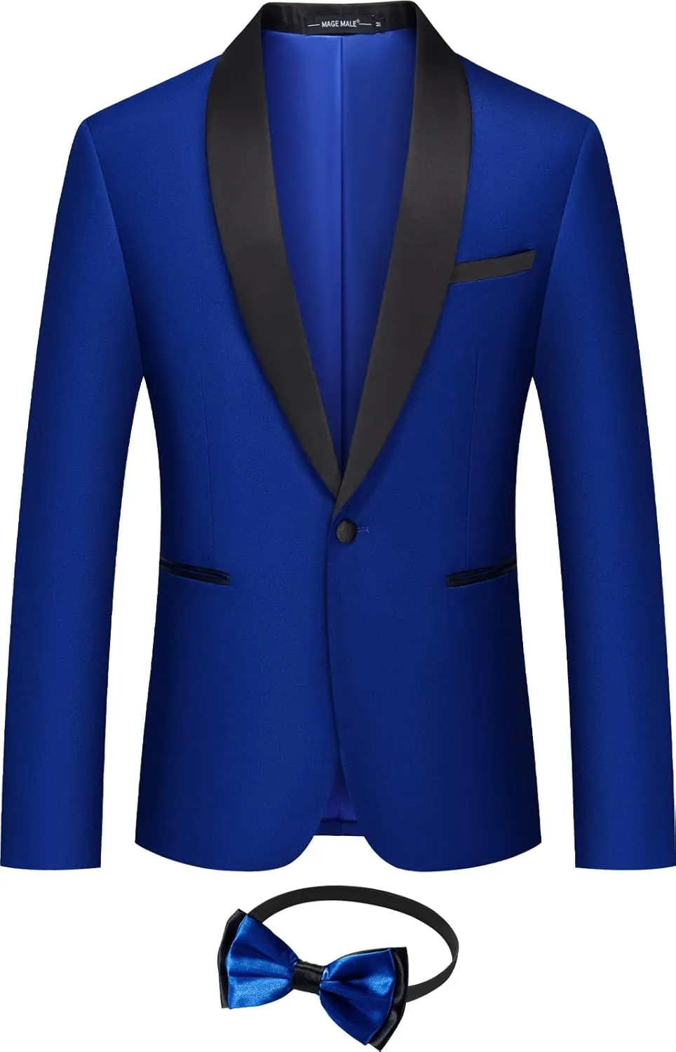 MAGE MALE Mens Tuxedo Jacket Shawl Lapel Suit Jacket Slim Fit Blazer Jacket for Dinner,Prom,Wedding
