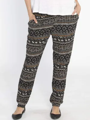 Maternity Comfortable Harem Pants - Ankara Print