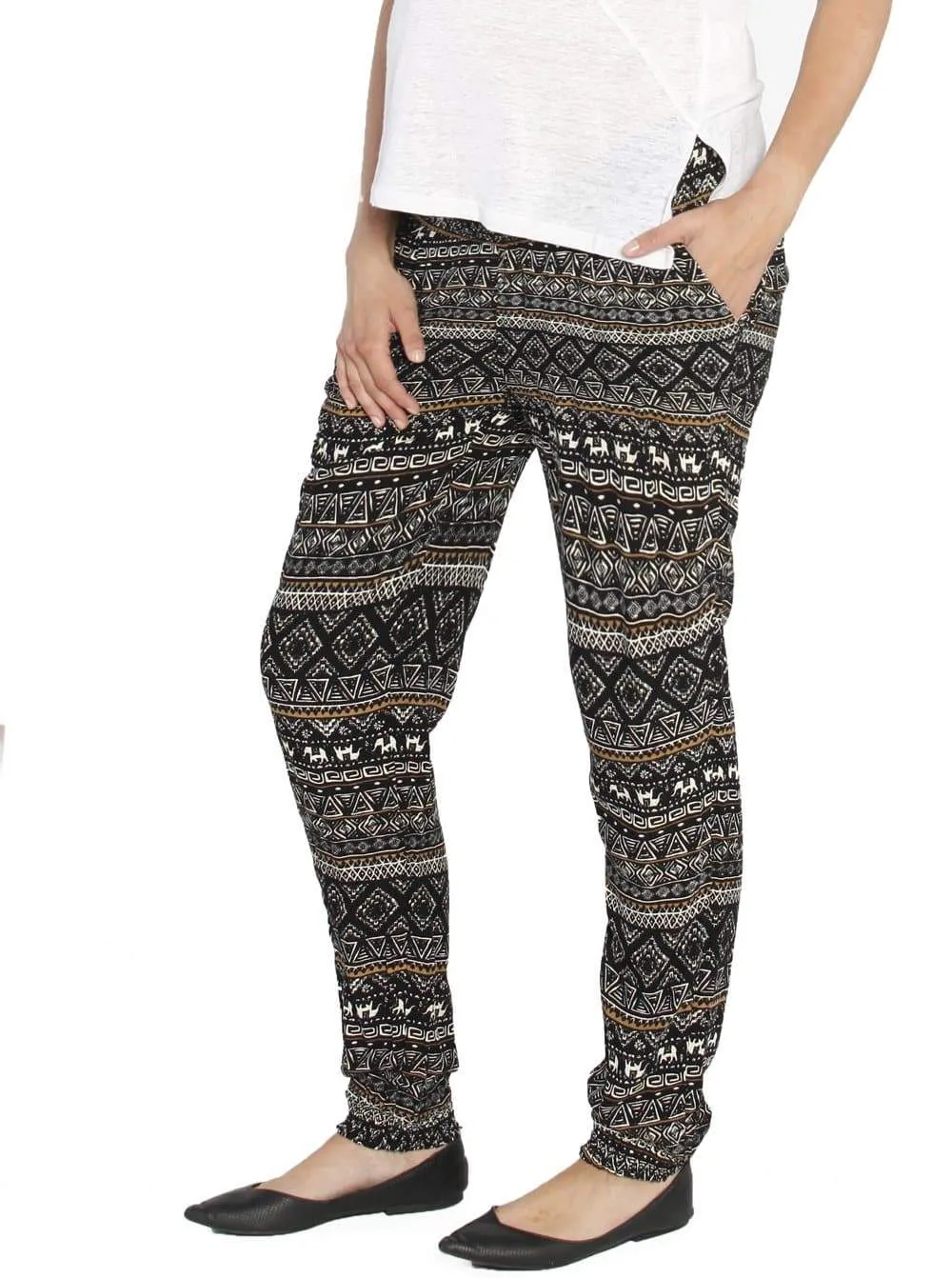 Maternity Comfortable Harem Pants - Ankara Print