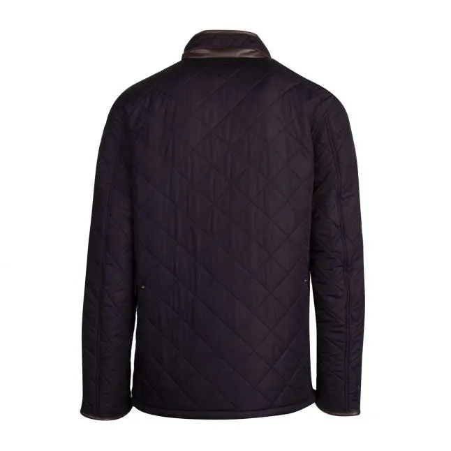 Mens Barbour Navy Powell Quilted Jacket