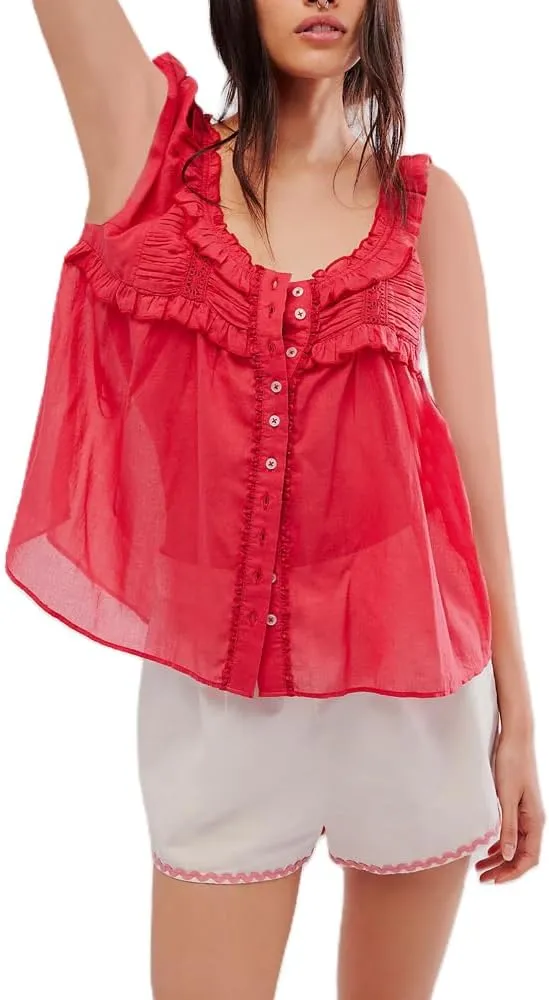 Mesh Tank Top Y2k Women Low Square Neck Sleeveless Sheer Crop Camisole Sexy Lace Ruffle Ruched Going Out Cami Shirt