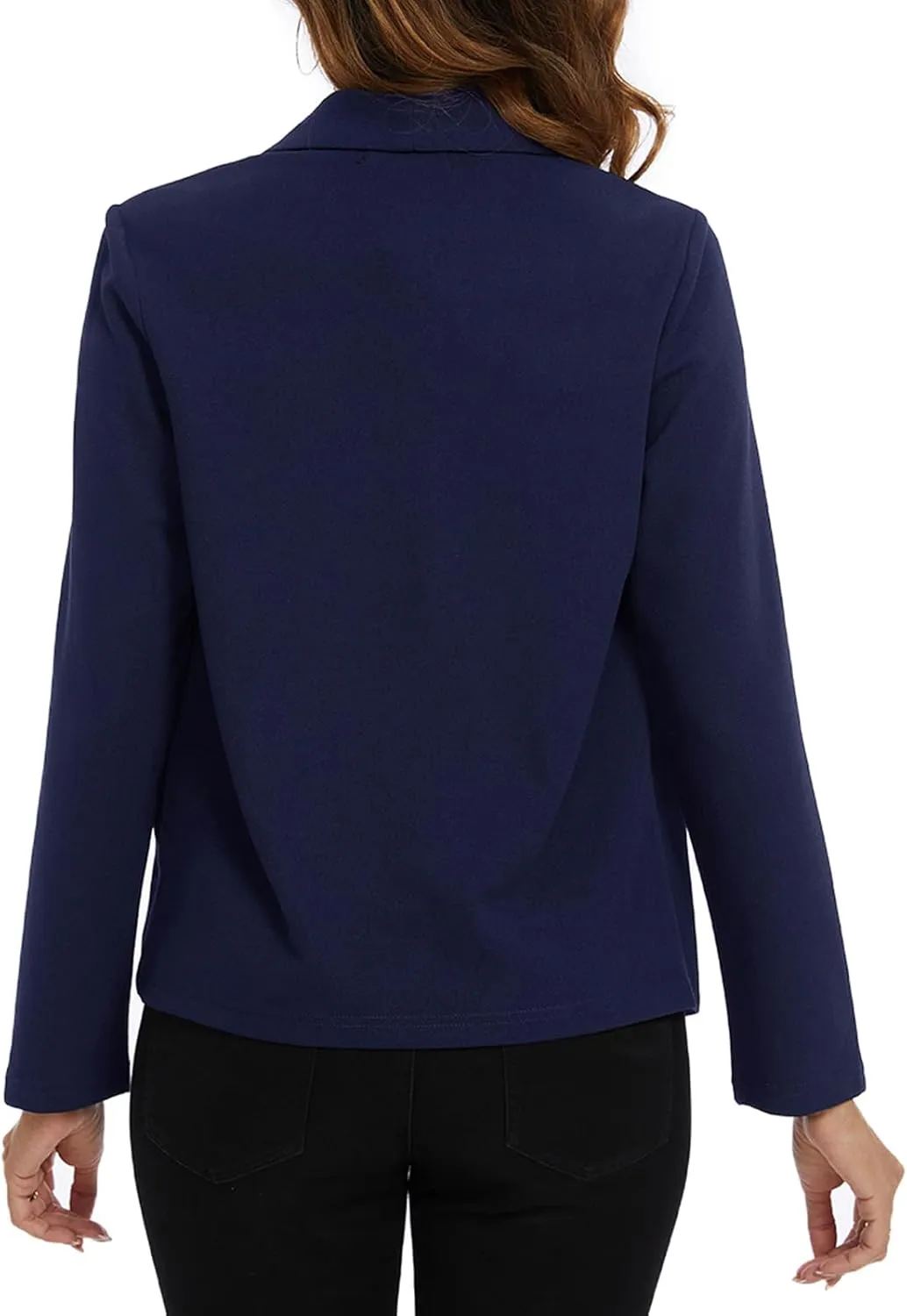 MINTLIMIT Blazer for Women Long Sleeve Open Front Blazer Draped Lightweight Casual Work Office Jacket with Zipper Pockets