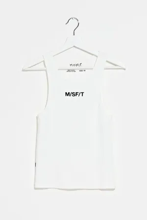 MISFIT HILL HOUSE RIB TANK - WASHED WHITE