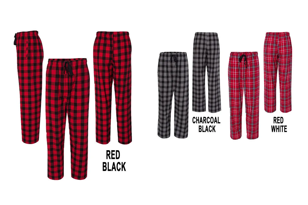 Mr. &  Mrs. Matching Pajamas Set – Cotton T-Shirts & Flannel Pants | Sold Separately for Men & Women