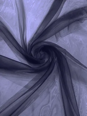 Navy Blue 58/60"Wide 100% Polyester Soft Light Weight, Sheer Crystal Organza Fabric Sold By The Yard