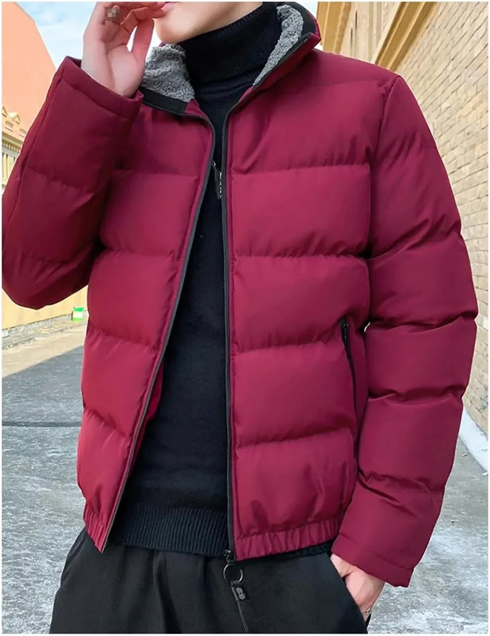 Niiyyjj Winter Men Warm Jacket Coat Casual Thick Parkas Men's Cotton Padded Jacket Business Overcoat