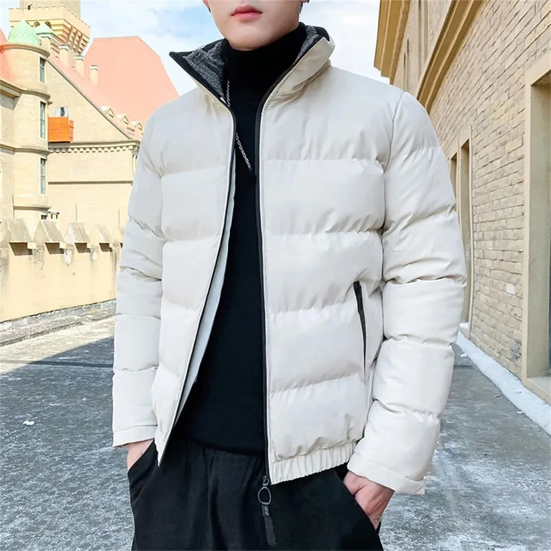 Niiyyjj Winter Men Warm Jacket Coat Casual Thick Parkas Men's Cotton Padded Jacket Business Overcoat