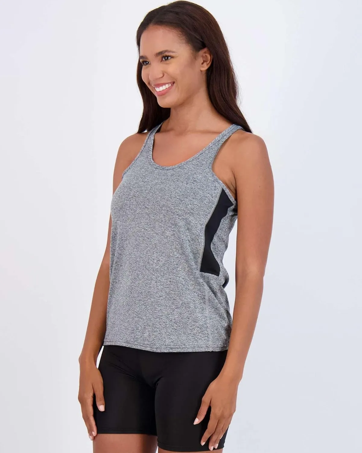 Real Essentials 5-Pack Women's Racerback Tank Top Dry-Fit Athletic Performance Yoga Activewear (Available in Plus Size)