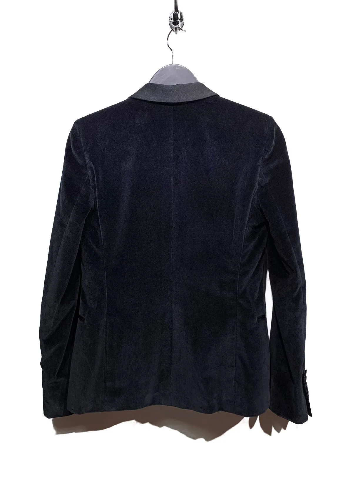 Saint Laurent Black Velvet Satin Lapel Tuxedo Blazer