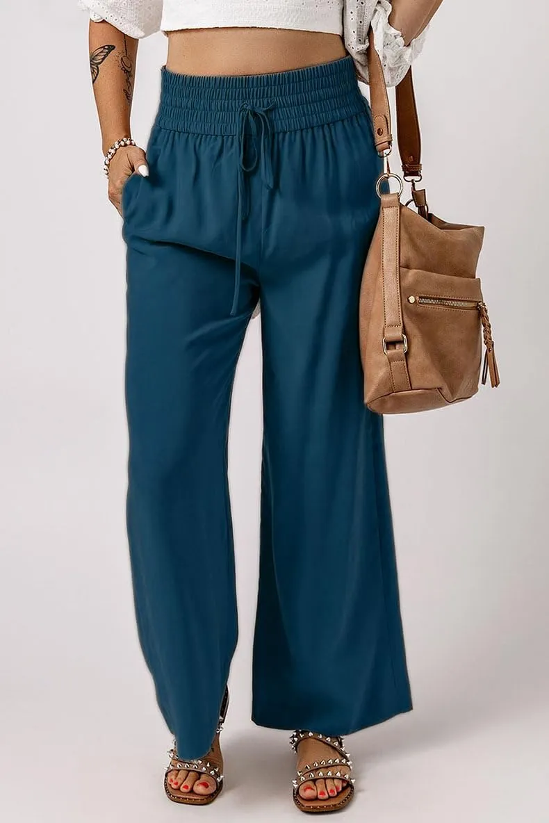 SCORP Women's Loose Elastic Waist Pants Casual High Waist Drawstring with Pockets