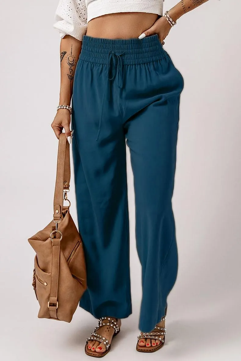SCORP Women's Loose Elastic Waist Pants Casual High Waist Drawstring with Pockets
