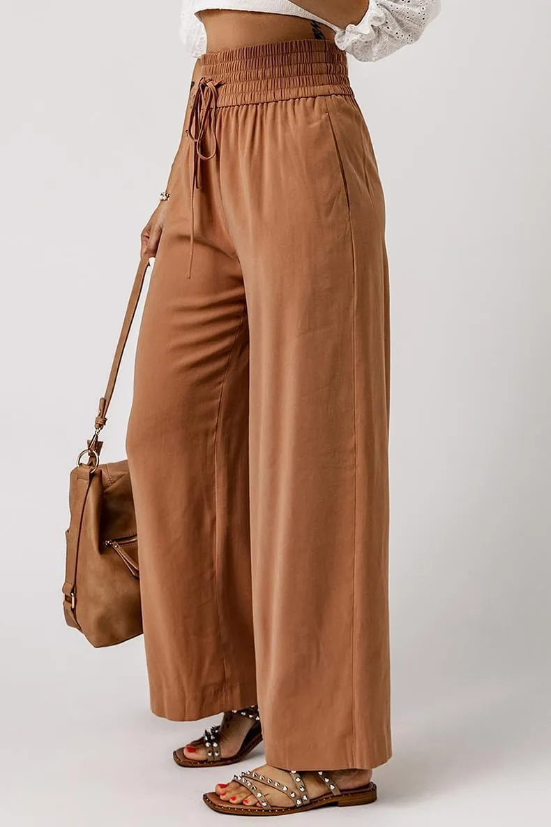 SCORP Women's Loose Elastic Waist Pants Casual High Waist Drawstring with Pockets