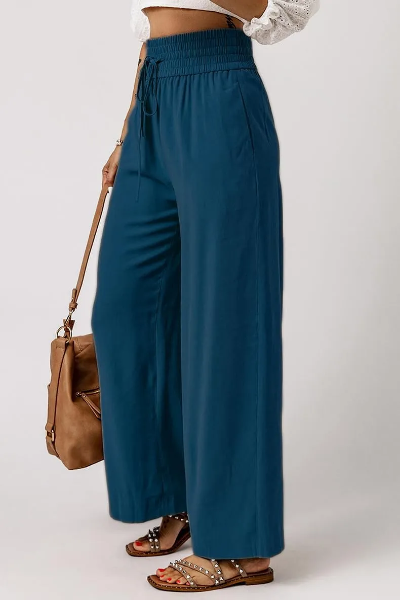 SCORP Women's Loose Elastic Waist Pants Casual High Waist Drawstring with Pockets