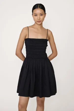 Strappy Bodice Mini Dress - Black
