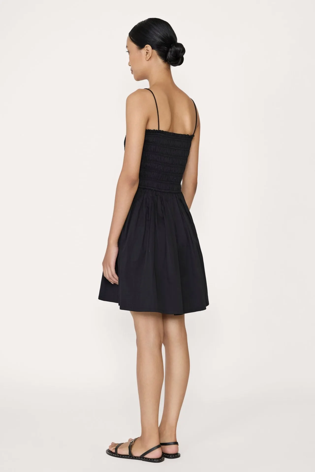 Strappy Bodice Mini Dress - Black