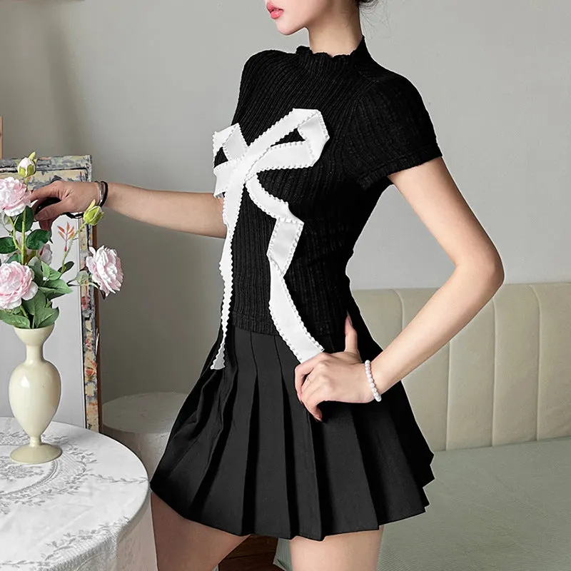 Stylish Round Neck Short Sleeve Top