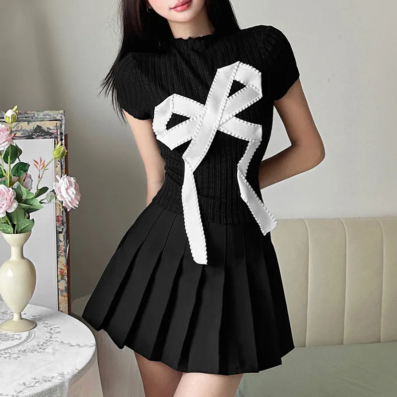 Stylish Round Neck Short Sleeve Top