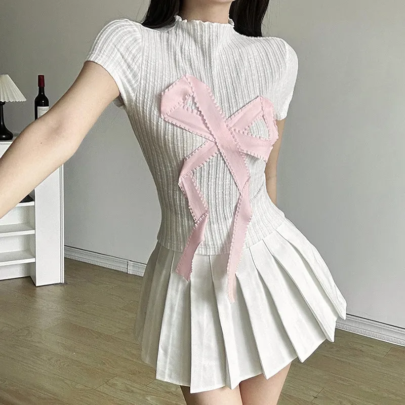 Stylish Round Neck Short Sleeve Top