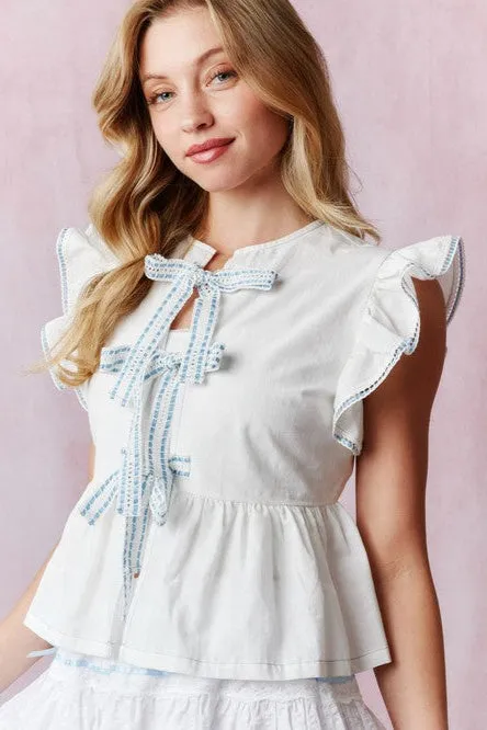 The McKenna Cotton Tie Top